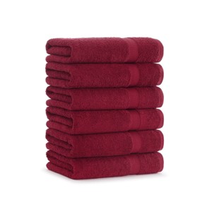 Arkwright True Color Bath Towels - (Pack of 6) Lightweight Absorbent Bathroom Towel, Quick Dry Linen, 25 x 52 in - 1 of 4