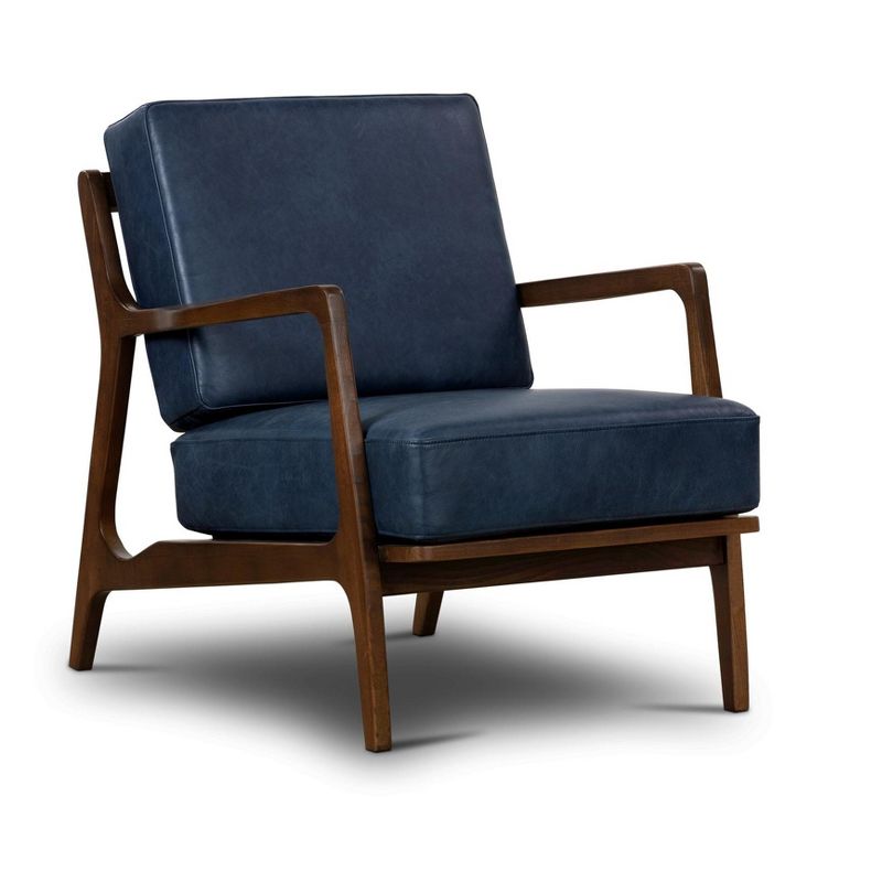 Poly & Bark Verity Lounge Chair in Midnight Blue, 1 of 2