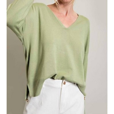 Women's HARLEY V NECK KNIT TOP - ee:some
