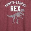 Women's - Instant Message - Auntie-Saurus Lightweight French Terry Wide Neck Long Sleeve Graphic Shirt - 2 of 4