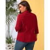 Coolmee Women Plus Size Blazers Business Casual Long Sleeve Open Front Work Office Suit Jackets Trendy Clothes with Pockets - 2 of 4