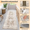 Machine Washable Area Rug for Bedroom Foldable Ultra Thin Low Pile Carpet Non Slip Indoor Floor Cover - 3 of 4