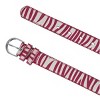 CTM Women's Leather 1 1/8 Inch Zebra Print Dress Belt - 2 of 4