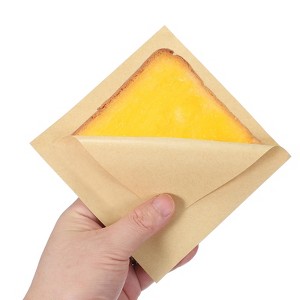 Unique Bargains Greaseproof Double Open Kraft Paper Sandwich Pretzel Food Storage Bags Brown 100 Pcs - 1 of 4