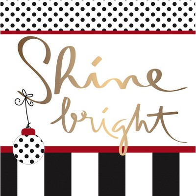 Evergreen Shine Bright Paper Lunch Napkin, 20 count