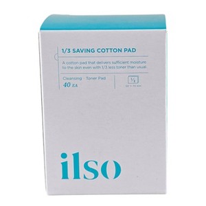 Ilso 1/3 Saving Cotton Pad - (40 Pads) Your Toner’s Best Friend: 1/3 the Product, All the Glow - 1 of 4