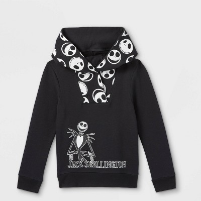 Girls' The Nightmare Before Christmas Jack Skellington Hoodie - Black XS