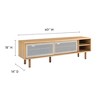 Modway Kurtis 65" TV Stand – Oak Finish, MDF and Particleboard Entertainment Console - 3 of 4