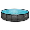 Summer Waves 20 x 4 Foot Outdoor Round Frame Above Ground Swimming Pool Set with Ladder, Skimmer Filter Pump, and Filter Cartridge, Gray - 3 of 4