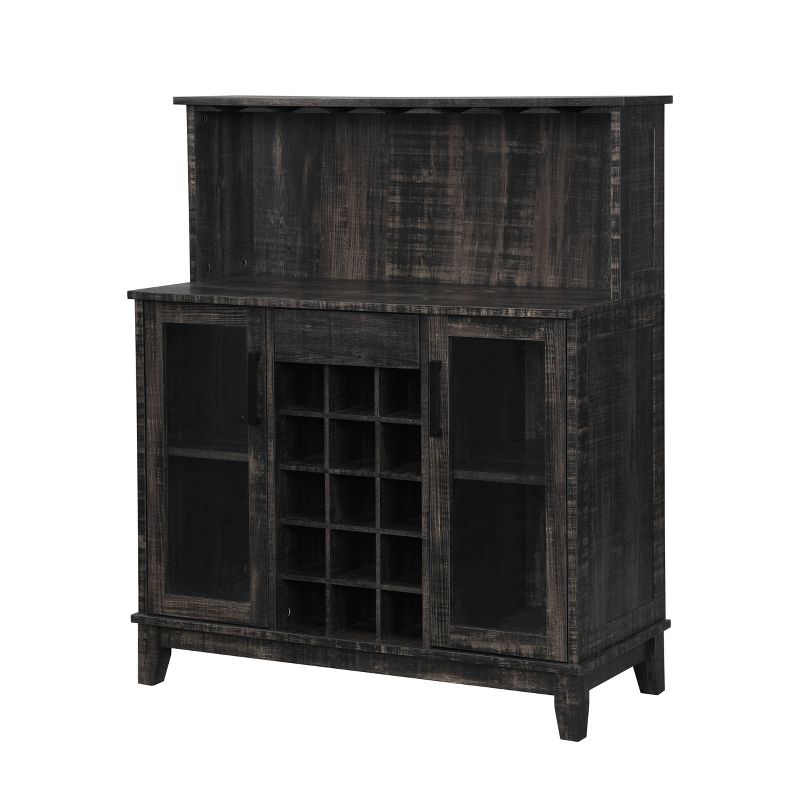 Wine Bar Cabinet with Glass Doors - Home Source, 4 of 9