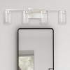 DORESshop 26 in. 28-Watt 4-Light Brushed Nickel Crystal LED Integrated Vanity Light for Bathroom, 3000/4000/6000K Adjustable - 2 of 4