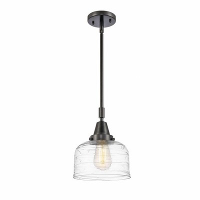 Bell - 1 Light Stem Hung Mini Pendant In Industrial Style-11.13 Inches Tall and 8 Inches Wide