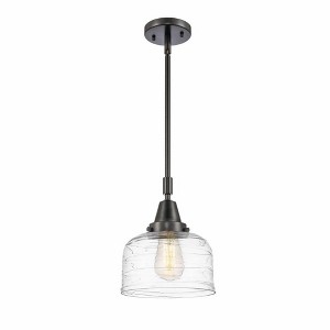 Bell - 1 Light Stem Hung Mini Pendant In Industrial Style-11.13 Inches Tall and 8 Inches Wide - 1 of 1