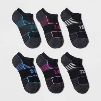 Women's 6pk Cushioned Mesh Finish Line Fashion No Show Athletic Socks - All In Motion™ 4-10