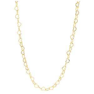 Heart Link Chain Necklace for Women 20 Inch 18K Gold PVD Stainless Steel Ginger Lyne - 1 of 4