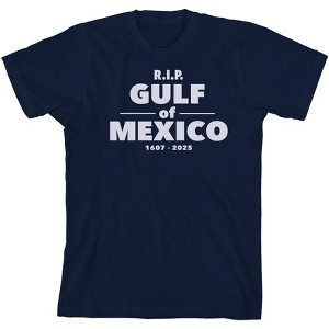 RIP Gulf of Mexico 1607-2025 Youth Crew Neck Short Sleeve Tee - 1 of 2