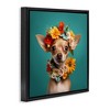 Stupell Industries Floral Chihuahua Portrait, 25" x 25" - 3 of 4