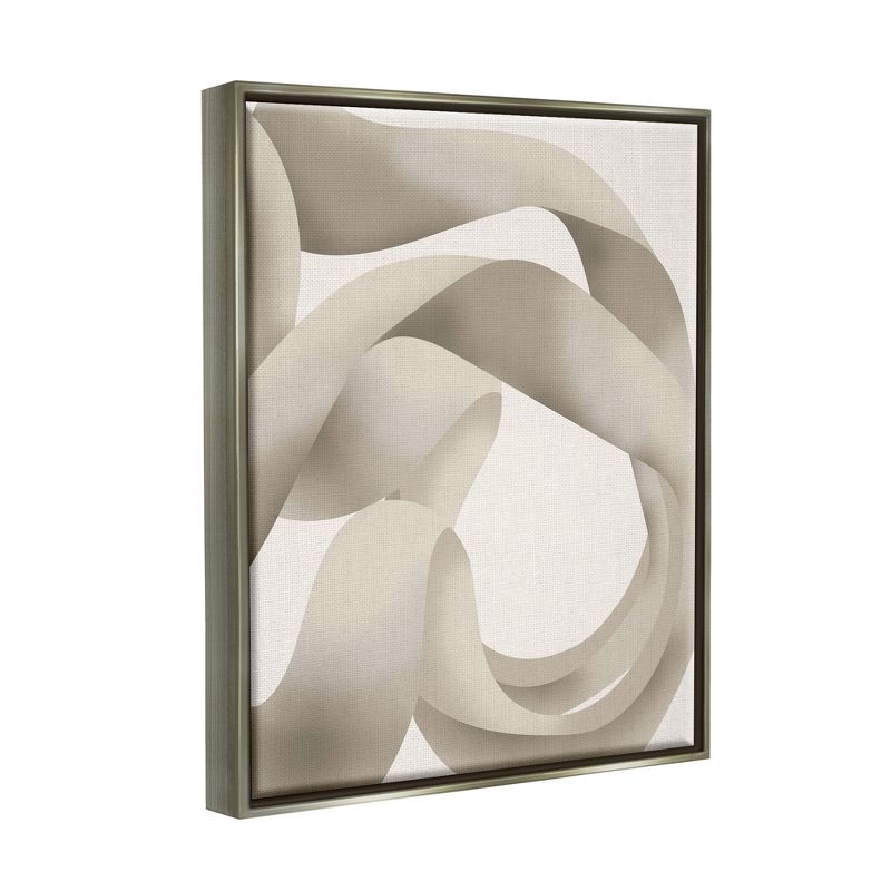 Stupell Industries Contemporary White Swirling Shape Framed Canvas, 4 of 7