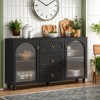 Hommoo 59" Modern Sideboard Buffet with 2 Acrylic Doors and 3 Drawers - 3 of 4