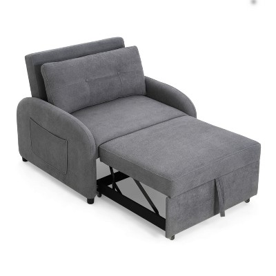 Christopher Knight Home Avalon 3-in-1 Convertible Sleeper Sofa with Adjustable Backrest  and Storage Pockets