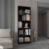 Vynxaria 5-Shelf Bookcase: Matt Gray & White, Expansive Storage for Books & Decor, Compact Design - 2 of 4