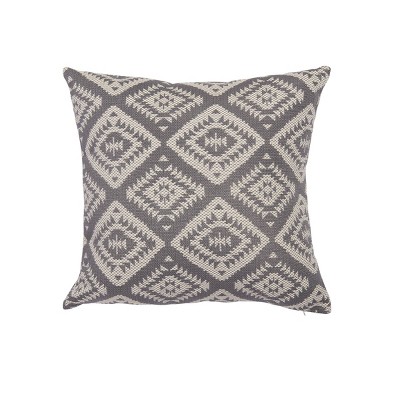 20"x20" Oversize Woven Argyle Square Throw Pillow Gray - Sure Fit