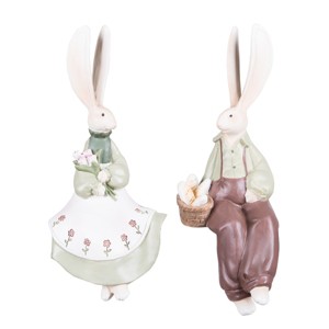 C&F Home Boy And Girl Bunny Figurine A/2 - 1 of 3