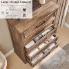 46" Farmhouse 5 Drawers Dresser for Bedroom, Tall Wood Chest of Drawers with Natural Texture for Bedroom, Living Room - 2 of 4