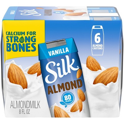 Silk Shelf-Stable Vanilla Almond Milk - 6ct/8 fl oz Boxes