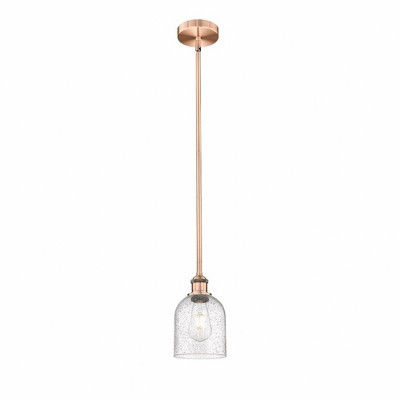 Bella - 1 Light Stem Hung Mini Pendant In Industrial Style-9 Inches Tall and 5.5 Inches Wide