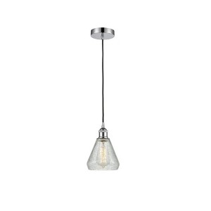 Conesus - 1 Light Cord Hung Mini Pendant In Industrial Style-10.75 Inches Tall and 6 Inches Wide - 1 of 1