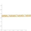 Black Bow Jewelry Men's 6mm, 10k Yellow Gold, Concave Figaro Chain Bracelet - 4 of 4