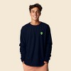 Dalix Alien Embroidered Cotton Classic Fit Long Sleeve Crewneck Tee Shirt Mens - 3 of 4