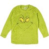 Seven Times Six Dr. Seuss How The Grinch Stole Christmas Adult Oversized Fleece Sleep Shirt Green - 4 of 4
