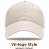 Nertpow Unisex Vintage Washed Unstructured Baseball Cap Washed Cotton Adjustable Dad Hat - 2 of 4
