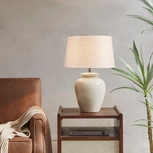 GDFStudio Amos Modern Table Lamp with Fabric Shade - 1 of 4