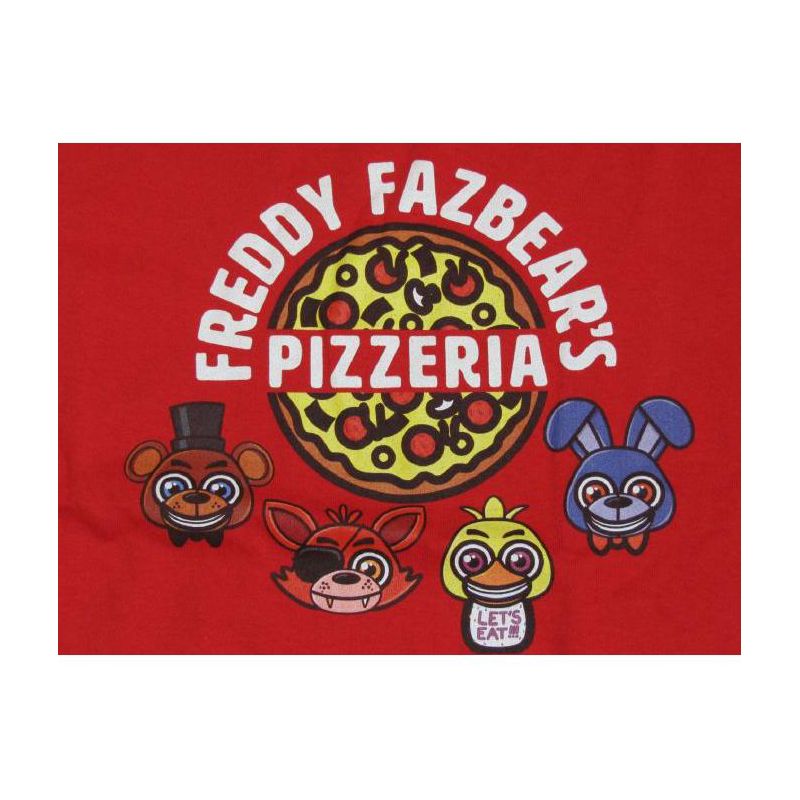 Five Nights at Freddy s Pizzeria Character Group Classic Red Tee, 2 of 4