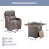 Belord 6-INCH Extra Thick Cushion Outdoor Patio Furniture Set with Swivel Glider Patio Chair Set of 4, 5 Pieces Patio Furniture Set with Firepit Table - 4 of 4