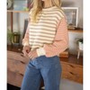 Women's Mixed Striped Long Sleeve Knit Top - voy - 2 of 4