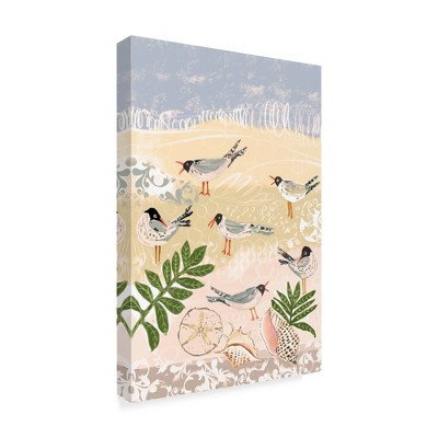 Trademark Fine Art -Karen Fields 'Sea Birds' Canvas Art
