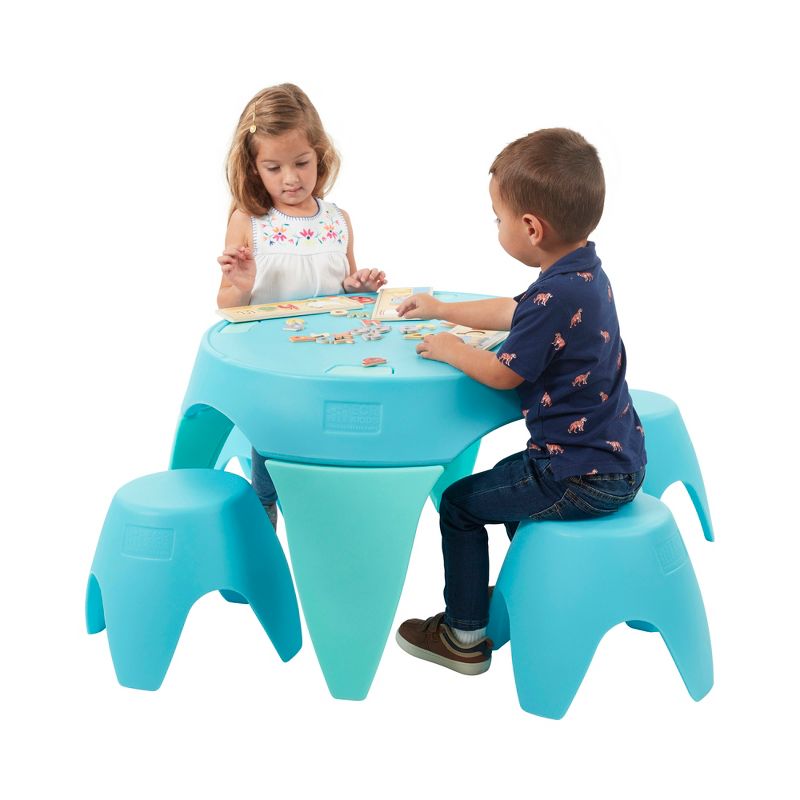 ECR4Kids Ayana Table and Stool Set, Plastic Kids' Table and Chairs, 4 of 13