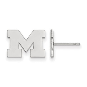 Black Bow Jewelry Sterling Silver Michigan Wolverines NCAA Post Earrings - 1 of 3