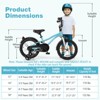 Costway 12"/14"/16"/18" Kids Bike for 3-4 Years Old Boys & Girls with Adjustable Seat Handbrake Reflectors Blue/Purple/Red - 3 of 4