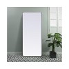Elegant Lighting Soft Corner Metal Rectangle Mirror 32x72 Inch in Silver - 2 of 4