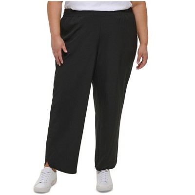 Calvin Klein Womens Smocked-Waist Casual Trouser Pants
