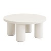 NicBex Set of 2 Roman Column Coffee Table with 1 Glass Top Side  End Table, Modern Irregular Center Table for Living Room - 4 of 4
