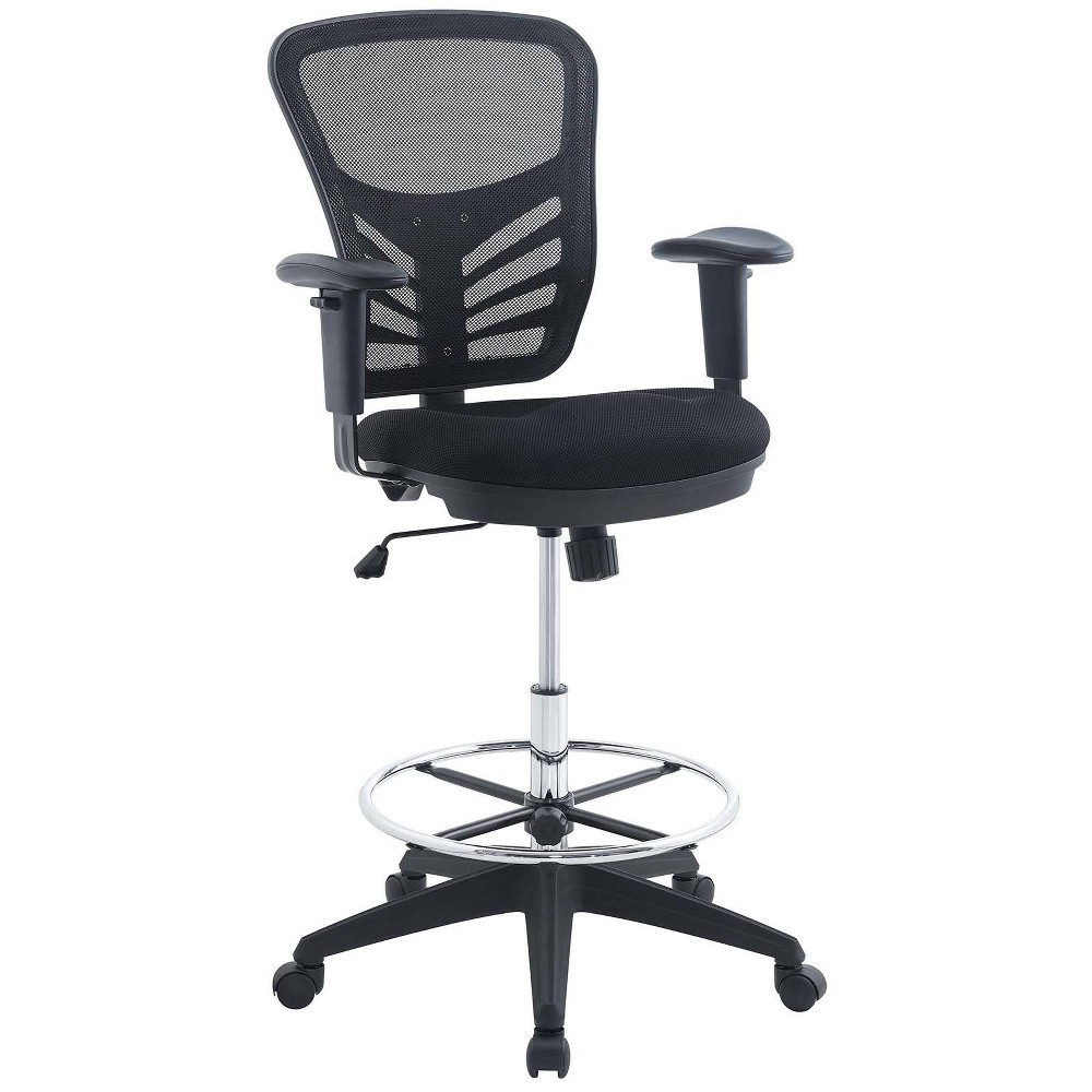 Photos - Computer Chair Modway Articulate Drafting Chair Black  