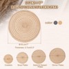 Unique Bargains Woven Braided Washable Decorative Round Placemat 8 Pcs - 2 of 4