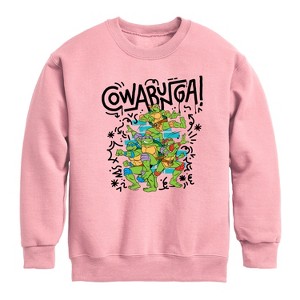 Boys' - Teenage Mutant Ninja Turtles - Cowabunga Graphic Long Sleeve Fleece Sweatshirt - 1 of 4