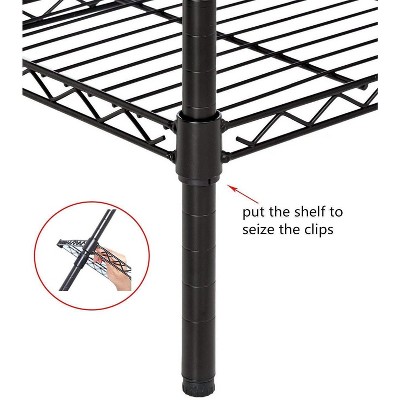 Costway 48''x18''x71'' Black Steel Portable Closet Organizer